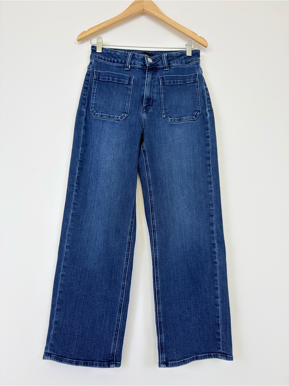 Quince Bella Stretch Patch Pocket Wide Leg Jeans 27/28 - Picture 2 of 12